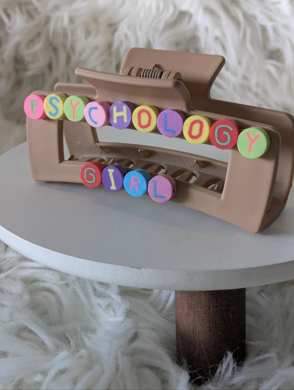 Psychology Girl Hair Clip Claw Style Handcrafted | NWT